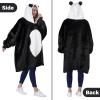 imageCatalonia Oversized Blanket Hoodie Sweatshirt Comfortable Wearable Sherpa PulloverGift for HerPanda
