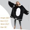 imageCatalonia Oversized Blanket Hoodie Sweatshirt Comfortable Wearable Sherpa PulloverGift for HerPanda