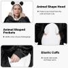imageCatalonia Oversized Blanket Hoodie Sweatshirt Comfortable Wearable Sherpa PulloverGift for HerPanda