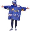 imageCatalonia Oversized Blanket Hoodie Sweatshirt Comfortable Wearable Sherpa PulloverGift for HerSoccer Team Blue