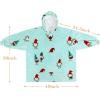 imageCatalonia Oversized Blanket Hoodie Sweatshirt Comfortable Wearable Sherpa PulloverGift for HerXmas Elf Green