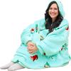 imageCatalonia Oversized Blanket Hoodie Sweatshirt Comfortable Wearable Sherpa PulloverGift for HerXmas Elf Green