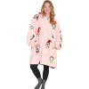 imageCatalonia Oversized Blanket Hoodie Sweatshirt Comfortable Wearable Sherpa PulloverGift for HerXmas Elf Pink