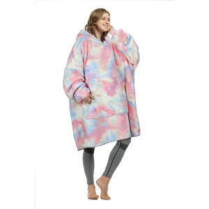 imageCatalonia Oversized Blanket Hoodie Sweatshirt Comfortable Wearable Sherpa PulloverGift for HerCotton Candy