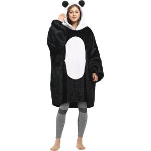 imageCatalonia Oversized Blanket Hoodie Sweatshirt Comfortable Wearable Sherpa PulloverGift for HerPanda