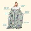 imageCatalonia Cat ampamp Dog Print Sherpa Wearable Blanket with Sleeves Arms Comfy Sleeved TV Wrap Blanket Large Snuggly Throw for Women and Men Gift for Her80s Gray