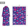 imageCatalonia Cat ampamp Dog Print Sherpa Wearable Blanket with Sleeves Arms Comfy Sleeved TV Wrap Blanket Large Snuggly Throw for Women and Men Gift for HerKiss Dark Blue
