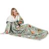 imageCatalonia Cat ampamp Dog Print Sherpa Wearable Blanket with Sleeves Arms Comfy Sleeved TV Wrap Blanket Large Snuggly Throw for Women and Men Gift for Her80s Cat Dog Gray