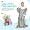 imageCatalonia Cat ampamp Dog Print Sherpa Wearable Blanket with Sleeves Arms Comfy Sleeved TV Wrap Blanket Large Snuggly Throw for Women and Men Gift for Her80s Gray