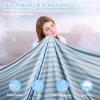 imageCatalonia Cooling Blanket for Hot Sleepers Summer Bed Blanket for Warm Night Sweat Cool Sofa Throw Blanket for Hot Flashes Soft Thin Lightweight Blanket for Adults Kids GreenBlue