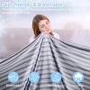 imageCatalonia Cooling Blanket for Hot Sleepers Summer Bed Blanket for Warm Night Sweat Cool Sofa Throw Blanket for Hot Flashes Soft Thin Lightweight Blanket for Adults Kids GreenGrey