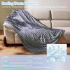 imageCatalonia Cooling Blanket for Hot Sleepers Summer Bed Blanket for Warm Night Sweat Cool Sofa Throw Blanket for Hot Flashes Soft Thin Lightweight Blanket for Adults Kids GreenGrey