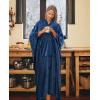 imageCatalonia Fleece Wearable Blanket Poncho for Adult Women Men Travel Wrap Blanket Cape with Pocket  Warm Soft Cozy Snuggly Gift for Her No Sleeves  AllSeasonNavy