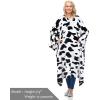 imageCatalonia Fleece Wearable Blanket Poncho for Adult Women Men Travel Wrap Blanket Cape with Pocket  Warm Soft Cozy Snuggly Gift for Her No Sleeves  AllSeasonDalmatian