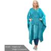 imageCatalonia Fleece Wearable Blanket Poncho for Adult Women Men Travel Wrap Blanket Cape with Pocket  Warm Soft Cozy Snuggly Gift for Her No Sleeves  AllSeasonAqua