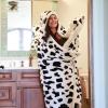 imageCatalonia Hooded Blanket Poncho  Wearable Blanket Wrap with Hand Pockets  Comfy Sherpa Fleece Throw Cape for Children and Adults Women GiftDalmatian
