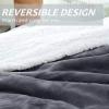 imageCatalonia Hooded Blanket Poncho  Wearable Blanket Wrap with Hand Pockets  Comfy Sherpa Fleece Throw Cape for Children and Adults Women GiftGrey