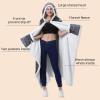 imageCatalonia Hooded Blanket Poncho  Wearable Blanket Wrap with Hand Pockets  Comfy Sherpa Fleece Throw Cape for Children and Adults Women GiftGrey