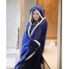 imageCatalonia Hooded Blanket Poncho  Wearable Blanket Wrap with Hand Pockets  Comfy Sherpa Fleece Throw Cape for Children and Adults Women GiftNavy
