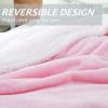 imageCatalonia Hooded Blanket Poncho  Wearable Blanket Wrap with Hand Pockets  Comfy Sherpa Fleece Throw Cape for Children and Adults Women GiftPink