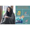 imageCatalonia Hooded Wearable Blanket Poncho for Adult Women Men Fleece Wrap Blanket Cape with Hood  Warm Soft Cozy Snuggly  Comfort Gift No SleevesGrey