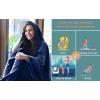 imageCatalonia Hooded Wearable Blanket Poncho for Adult Women Men Fleece Wrap Blanket Cape with Hood  Warm Soft Cozy Snuggly  Comfort Gift No SleevesNavy
