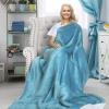 imageCatalonia Sherpa Wearable Blanket Poncho for Adult Women Men Wrap Blanket Cape with Pocket Warm Soft Cozy Snuggly Comfort Gift No Sleeves AquaAqua