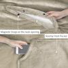 imageCatalonia Sherpa Wearable Blanket Poncho for Adult Women Men Wrap Blanket Cape with Pocket Warm Soft Cozy Snuggly Comfort Gift No Sleeves AquaCamel