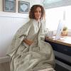 imageCatalonia Sherpa Wearable Blanket Poncho for Adult Women Men Wrap Blanket Cape with Pocket Warm Soft Cozy Snuggly Comfort Gift No Sleeves Plaid Buffalo ChristmasCamel