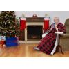 imageCatalonia Sherpa Wearable Blanket Poncho for Adult Women Men Wrap Blanket Cape with Pocket Warm Soft Cozy Snuggly Comfort Gift No Sleeves Plaid Buffalo ChristmasRed Checker