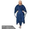 imageCatalonia Sherpa Wearable Blanket Poncho for Adult Women Men Wrap Blanket Cape with Pocket Warm Soft Cozy Snuggly Comfort Gift No Sleeves Plaid Buffalo ChristmasNavy
