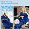 imageCatalonia Sherpa Wearable Blanket with Sleeves ArmsBlue
