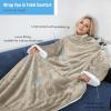imageCatalonia Sherpa Wearable Blanket with Sleeves ArmsCamel