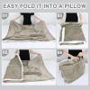 imageCatalonia Sherpa Wearable Blanket with Sleeves ArmsCamel