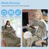 imageCatalonia Sherpa Wearable Blanket with Sleeves ArmsCamel