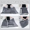 imageCatalonia Sherpa Wearable Blanket with Sleeves ArmsGray