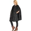imageCatalonia Womens Poncho Cape Oversized Sherpa Fleece Cloak Coat Snuggly Hooded Wearable Blanket Gift Idea for Women MomBlack