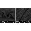 imageCatalonia Womens Poncho Cape Oversized Sherpa Fleece Cloak Coat Snuggly Hooded Wearable Blanket Gift Idea for Women MomBlack
