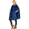 imageCatalonia Womens Poncho Cape Oversized Sherpa Fleece Cloak Coat Snuggly Hooded Wearable Blanket Gift Idea for Women MomNavy