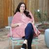imageCatalonia Womens Poncho Cape Oversized Sherpa Fleece Cloak Coat Snuggly Hooded Wearable Blanket Gift Idea for Women MomPink
