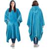 imageCatalonia Hooded Wearable Blanket Poncho for Adult Women Men Fleece Wrap Blanket Cape with Hood  Warm Soft Cozy Snuggly  Comfort Gift No SleevesAqua
