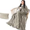 imageCatalonia Sherpa Wearable Blanket with Sleeves ArmsCamel