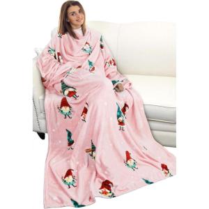 imageCatalonia Cat ampamp Dog Print Wearable Snuggle Blanket with Sleeves Soft Warm Cozy Fleece Long Throw with Pocket Perfect for Sleeping ampamp TV Time Christmas Gift Ideas for Women and MenChristmas Dwarfs