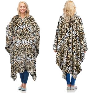 imageCatalonia Fleece Wearable Blanket Poncho for Adult Women Men Travel Wrap Blanket Cape with Pocket  Warm Soft Cozy Snuggly Gift for Her No Sleeves  AllSeasonCheetah