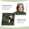 imageCatalonia Kids Waterproof Swim Parka with Hood Windproof Fleece Swim Jacket Warm Winter Swim Coat Perfect for Beach PoolGreen