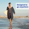 imageCatalonia Swim Parka for Men Women Oversized Waterproof Surf Swimming Jacket Warm Sherpa Lined Swim Coat Changing Poncho Robe