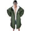 imageCatalonia Kids Waterproof Swim Parka with Hood Windproof Fleece Swim Jacket Warm Winter Swim Coat Perfect for Beach PoolGreen