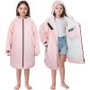 imageCatalonia Kids Waterproof Swim Parka with Hood Windproof Fleece Swim Jacket Warm Winter Swim Coat Perfect for Beach PoolPink