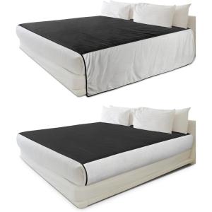 imageCatalonia Waterproof Reversible Blanket for Bed Leak Proof ampamp Stain Proof Bed Cover for Sofa CouchBlack
