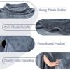 imageCatalonia Fleece Wearable Blanket Poncho for Adult Women Men Travel Wrap Blanket Cape with Pocket Warm Soft Cozy Snuggly Comfort Gift No SleevesAll Season GreyGrey